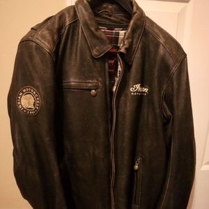 INDIAN motorcycle Men’s Large Dark Brown Leather